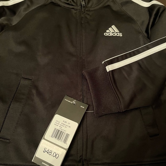 NWT 2T adidas Dazzle-applied 3-Stripes the full-zip jacket and matching pants - Picture 6 of 6